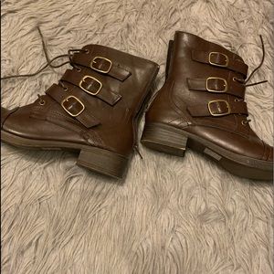 Brown Combat Boots
